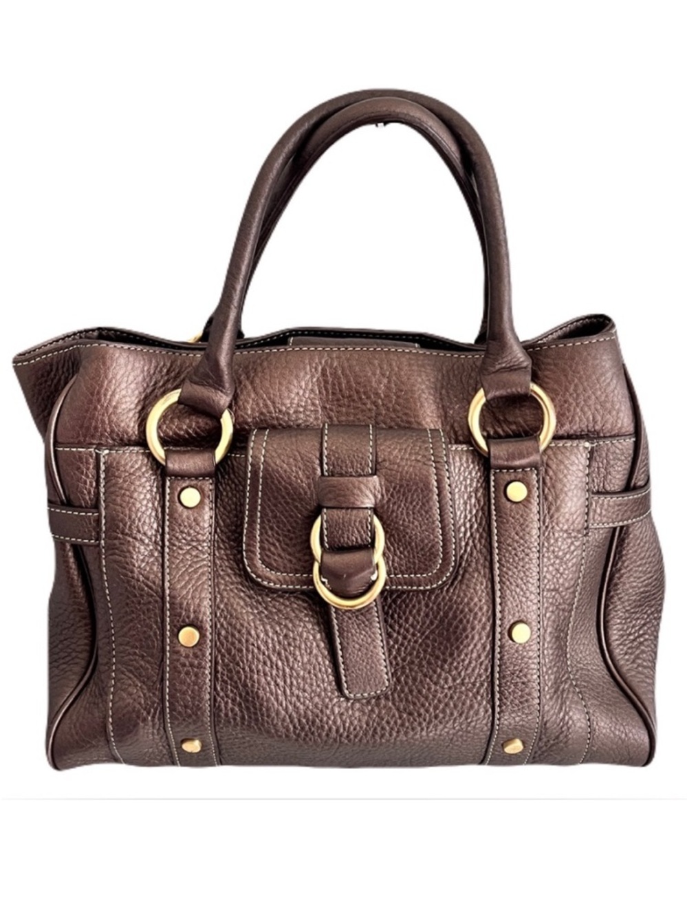 Vintage Talbots Bronze Leather Convertible Satchel